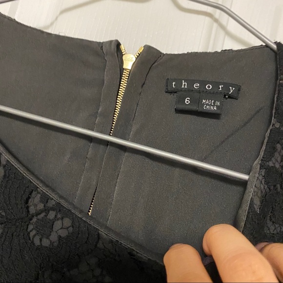 Theory Lace Long Sleeve Dress Sz 6 - Picture 5 of 5